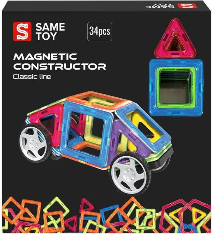 Магнітний конструктор Same Toy Classic line 34 ел. (MCST-34)